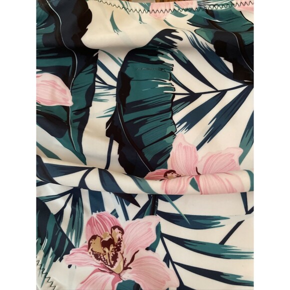 Women's Paradise High-Rise Bikini Swim Bathing Suit Bottoms Floral Tropical - M - Picture 2 of 4